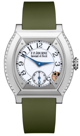 F.P. Journe Elegante 40 mm Titanium 2 Rows of Diamonds Khaki Green