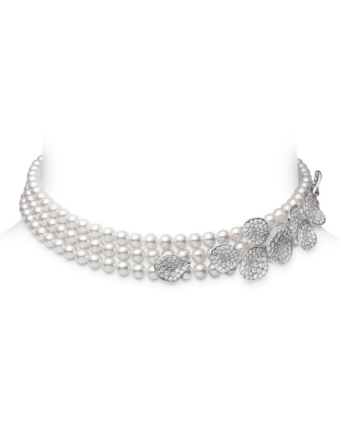 Колье Mikimoto Les Petales Place Vendome Pearl Necklace WG-1599GD