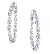 Серьги Graff Classic Graff Pear Shape Hoop Earrings