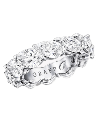 Обручальное кольцо Graff Classic Graff Claw Set Pear Shape Diamond Eternity Ring RGET002