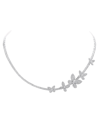 Колье Graff Pave Butterfly Abstract Diamond Necklace RGN891