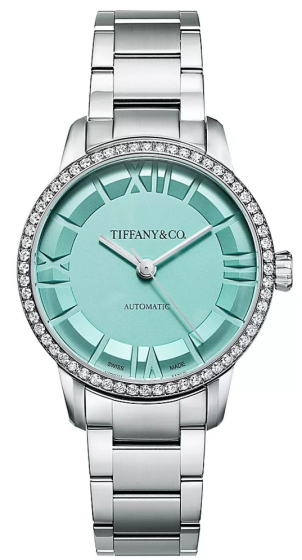 Tiffany & Co Atlas® Automatic Watch Stainless Steel Diamonds 34 mm 75417594
