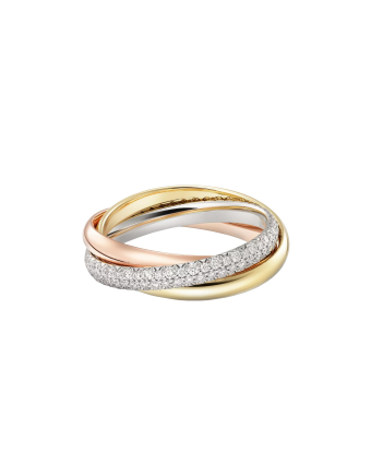 Кольцо Cartier Trinity Half-Paved Ring Small Model B4235900