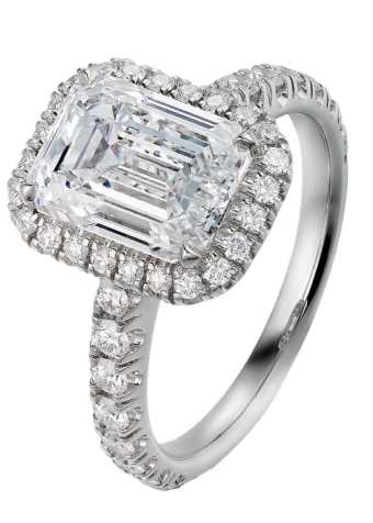 Кольцо для помолвки Cartier Destinée Solitaire Emerald-Cut Diamond Paved N4752152