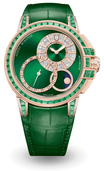 Harry Winston Ocean Date Moon Phase Baguette Automatic 42 mm OCEAMP42RR003