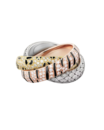 Кольцо Cartier Trinity Paved Lacquer Ring N4814200