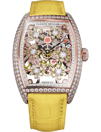 Franck Muller Cintree Curvex Cut Flower 31 x 43 mm 2850 S6 SQT CURVEX CUT FLOWER SA D 5N YELLOW