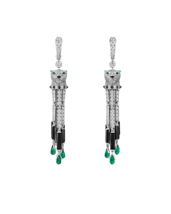 Серьги Cartier Panthere de Cartier Paved Emeralds Earrings H8001122