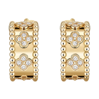 Серьги-кольца Van Cleef & Arpels Perlee Clovers VCARO3YE00