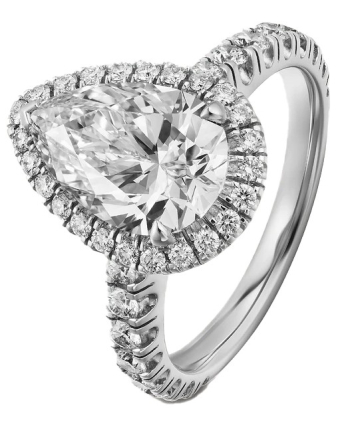Кольцо для помолвки Cartier Destinée Solitaire Pear-Cut Diamond Paved N4752052