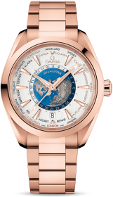 Omega Seamaster Aqua Terra 150M Co-Axial Master Chronometer GMT Worldtimer 43 mm 220.50.43.22.02.001