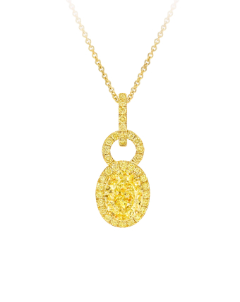 Подвеска Graff Icon 8 Oval Yellow Diamond Pendant RGP864