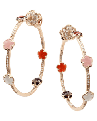 Серьги Pasquale Bruni Figlia Dei Fiori Pendant Hoop Earrings 16004R