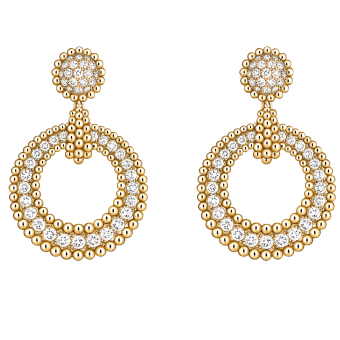 Серьги Van Cleef & Arpels Perlee Diamonds VCARP9XL00