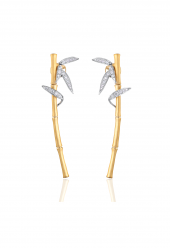 Серьги Carrera y Carrera Bambu Long Two Tone