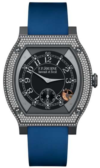 F.P. Journe Elegante 48 mm Titalyt® Set With Diamonds Royal Blue