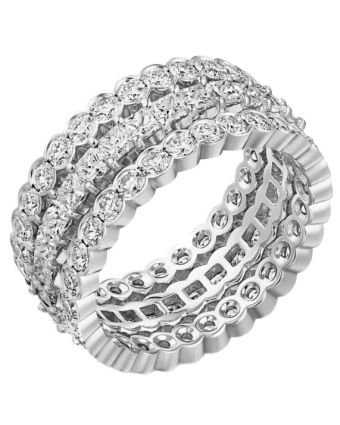 Кольцо Cartier Broderie de Cartier Triple Row Diamonds N4758352