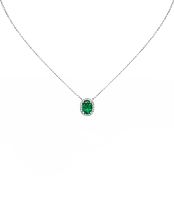 Кулон Cartier Destinée Oval-Cut Emerald Paved N7424366