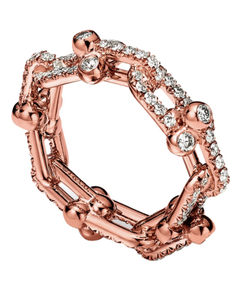 Кольцо Tiffany HardWear Small Link Ring Pavé Diamonds 72746929