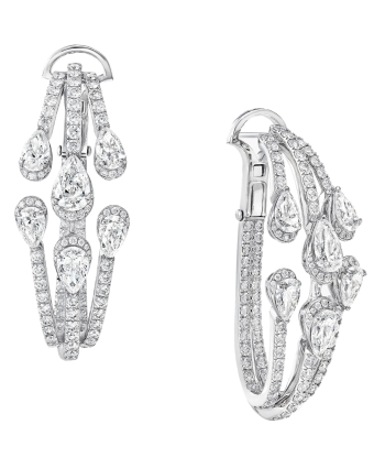 Серьги Graff Duet Diamond Triple Hoop Earrings RGE1570