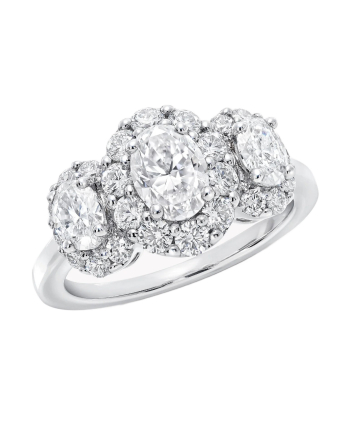 Кольцо для помолвки Graff Icon Three Stone Oval Diamond Engagement Ring RGR837