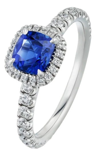 Кольцо для помолвки Cartier Destinée Solitaire Cushion-Cut Sapphire Paved N4767452