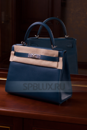 Сумка Hermes Kelly 28 Epsom Blue Thalassa PHW