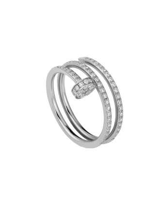 Кольцо Cartier Juste un Clou Half-Paved Double Ring B4211100