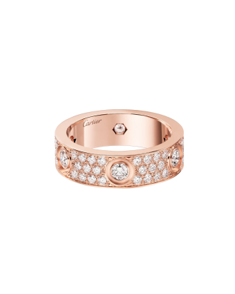 Кольцо Cartier Love Paved Ring 6 Diamonds Classic Model N4825800