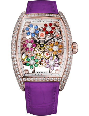 Franck Muller Cintree Curvex Cut Flower 31 x 43 mm 2850 S6 SQT CURVEX CUT FLOWER COL DRM D 5N PURPLE