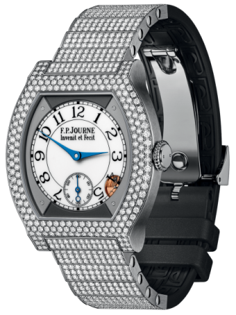 F.P. Journe Elegante 40 mm Titanium 12 Rows of Diamonds and Set Bracelet Black