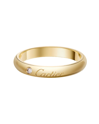 Кольцо Cartier C de Cartier Wedding Band, 3 mm Width, 1 Diamond B4243000