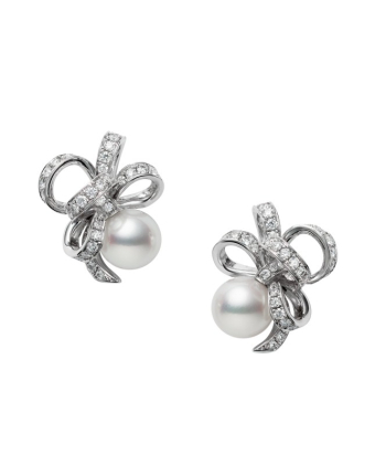 Серьги Mikimoto Jeux de Rubans Pierced Earrings PE-1709PU