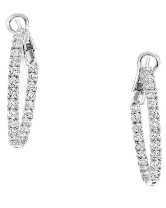 Серьги Graff Classic Graff Round Diamond Hoop Earrings RGE1844