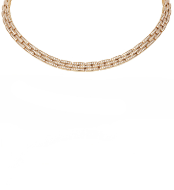 Колье Cartier Maillon Panthere Three Rows Paved CRN7408400