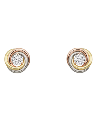 Серьги Cartier Trinity 2 Diamonds Stud Earrings B8301459