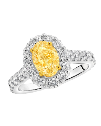 Кольцо для помолвки Graff Icon Oval Yellow and White Diamond Engagement Ring RGR734