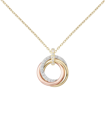 Подвеска Cartier Trinity Half-Paved Pendant Small Model B7224849