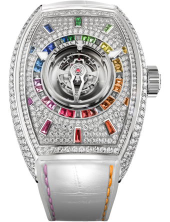 Franck Muller Curvex CX Grand Central Tourbillon Rainbow 36.5 x 52.65 mm CX 36 TCTR DCD BAG RB OG OG