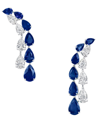Серьги Graff Classic Graff Pear Shape Sapphire and Diamond Earrings RGE1132