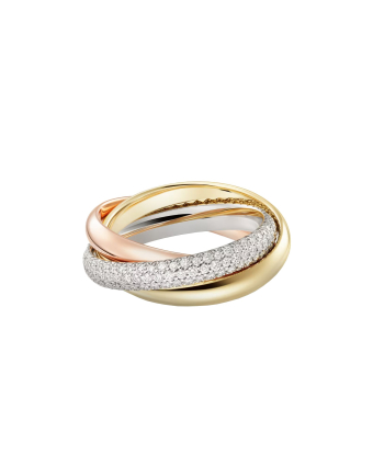 Кольцо Cartier Trinity Half-Paved Ring Classic Model B4236000