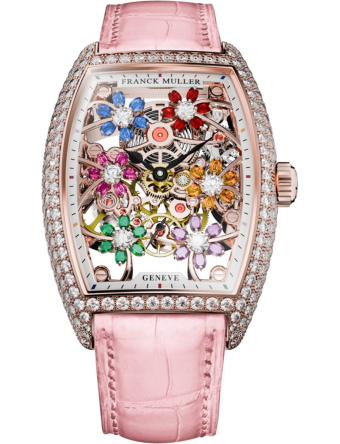 Franck Muller Cintree Curvex Cut Flower 31 x 43 mm 2850 S6 SQT CURVEX CUT FLOWER COL DRM D 5N PINK