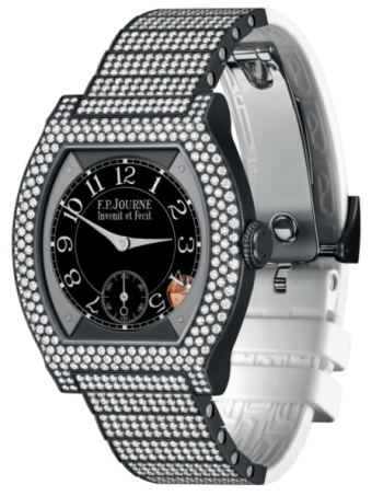 F.P. Journe Elegante 40 mm Titalyt® 12 Rows of Diamonds and Set Bracelet White