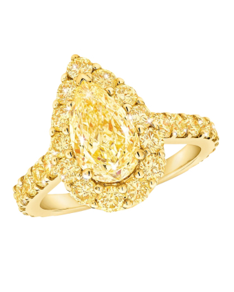 Кольцо для помолвки Graff Icon Pear Cut Yellow Diamond Engagement Ring RGR647