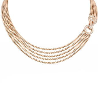 Колье Cartier Agrafe Small Semi-Paved N7424425