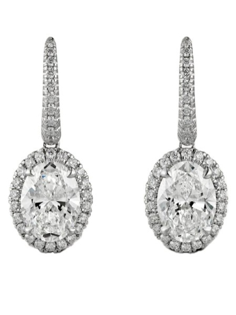 Серьги Cartier Destinée Sleeper Earrings 2 Oval-Cut Diamonds Paved N8515113