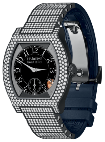 F.P. Journe Elegante 40 mm Titalyt® 12 Rows of Diamonds and Set Bracelet Midnight Blue