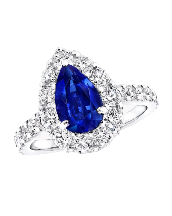 Кольцо для помолвки Graff Icon Pear Shape Sapphire and Diamond Engagement Ring RGR738