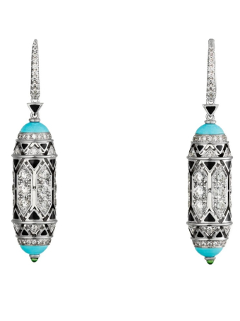 Серьги Cartier Geometrie & Contrastes Turquoise Paved CRH8000495