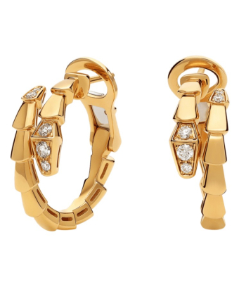 Серьги Bvlgari Serpenti Viper Hoop Earrings 360444